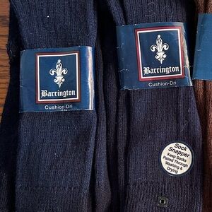 NWT 2 Pairs VINTAGE SEARS BARRINGTON SOCKS with sock keeper snaps